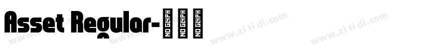 Asset Regular字体转换